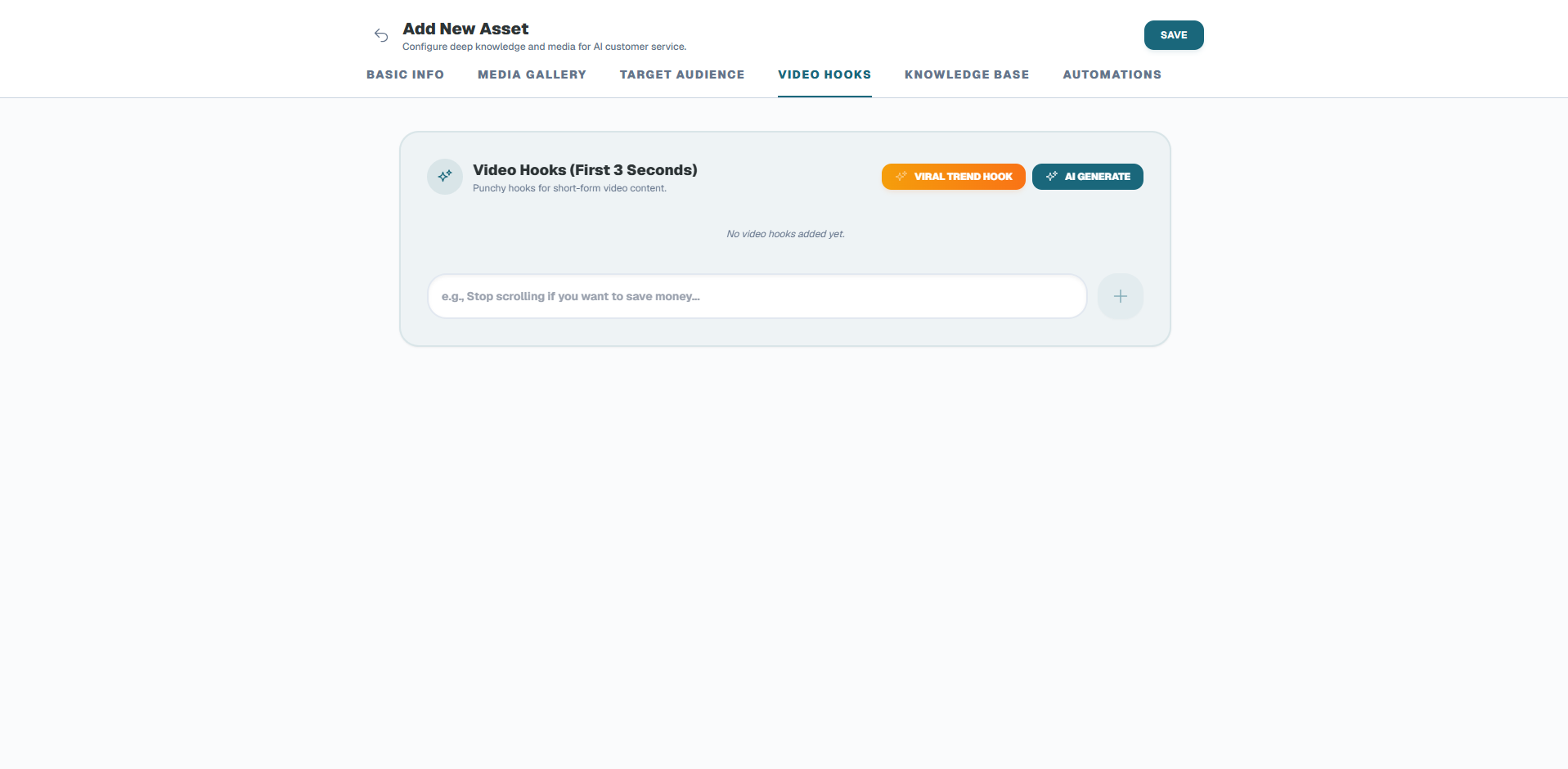 Video Hooks Configuration